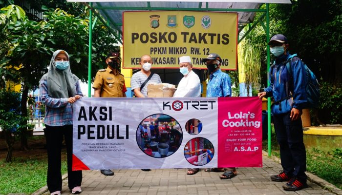 Lola Amaria Gandeng Kotret Salurkan Paket 100 Box Makanan Bagi Warga yang Isoman