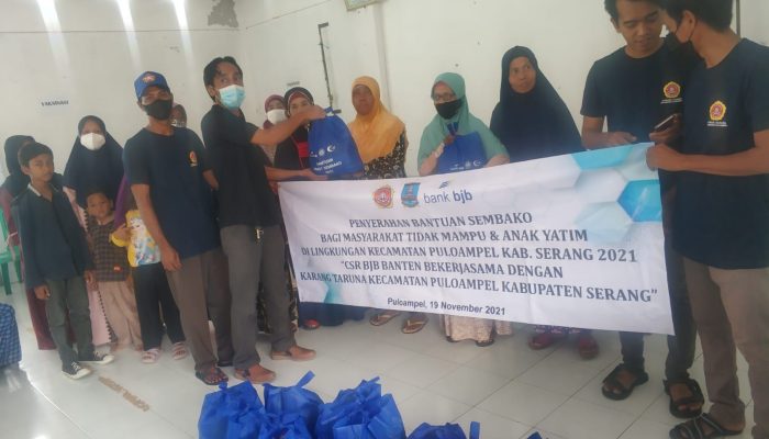 Gandeng bjb Banten, Katar Puloampel Guyur Sembako ke Masyarakat Puloampel