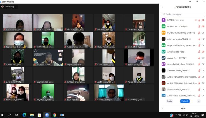 Forpis PMI Kota Tangerang Gelar Leader Camp Secara Daring Bentuk Koordinator Baru