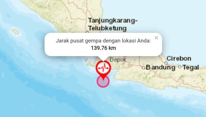 Gempa Kembali Terjadi Guncang Banten Berkekuatan Magnitudo 5,5 Tidak berpotensi tsunami.