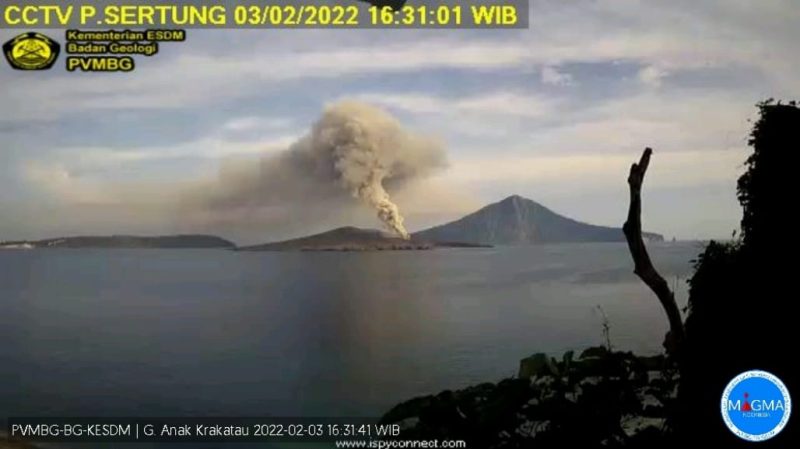 FOTO : Aktifitas Gunung Anak Krakatau menurut pantauan dari pasauran. dok Pemantau GAK Pasauran