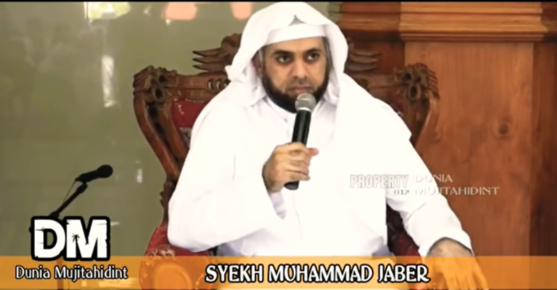 Tangkapan layar Syekh Muhammad Jaber saat ceramah.