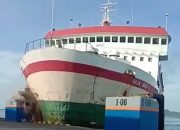 Diduga Terseret Arus, KMP Rajabasa Hantam Bantalan Dermaga