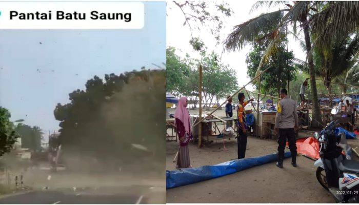 Angin Puting Beliung Hantam Kawasan Pantai di Serang