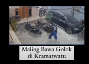 Viral! Maling Bawa Golok Terekam Kamera Pengintai Di Kramatwatu Serang