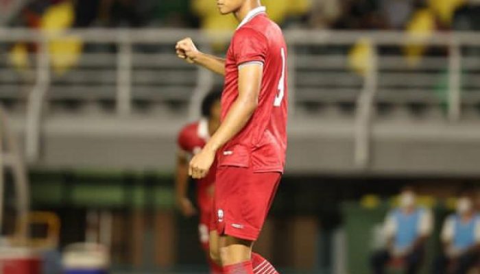 Hattrick Hokky Caraka Bawa Garuda Muda Menang Telak Atas Timor Leste