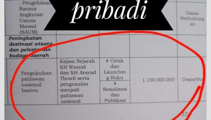 Anggaran di ‘Disparbud’ Kota Cilegon untuk 2023 Masih Mentereng. Segini Nilainya…
