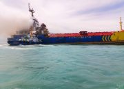 Kapal Barang Pengangkut Pupuk Terbakar di KBS/KIP. Begini Kronologinya