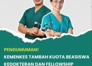 Ada Beasiswa Kedokteran dan Fellowship Tahun 2023 dari Kemenkes, Simak Syarat Pendaftarannya