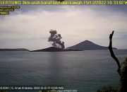 Gunung Anak Krakatau Alami Erupsi Sebanyak 2 Kali