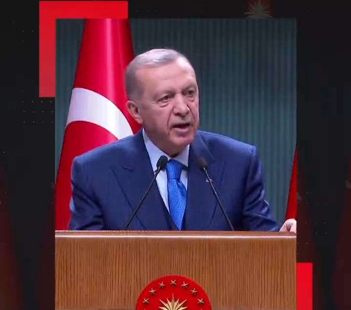 Potret Recep Tayyip Erdogan dalam pidatonya. Tangkapan layar instagram @rterdogan