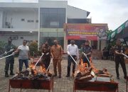 Kejari Cilegon Bakar 2 Juta Batang Rokok Ilegal Senilai Rp2,1 Miliar