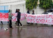 Foto: Aksi Mahasiswa di Dinas Sosial