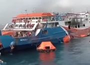 Kapal Ferry Royce 1 Terbakar di Selat Sunda, Diduga Mobil Bus Jadi Penyebab