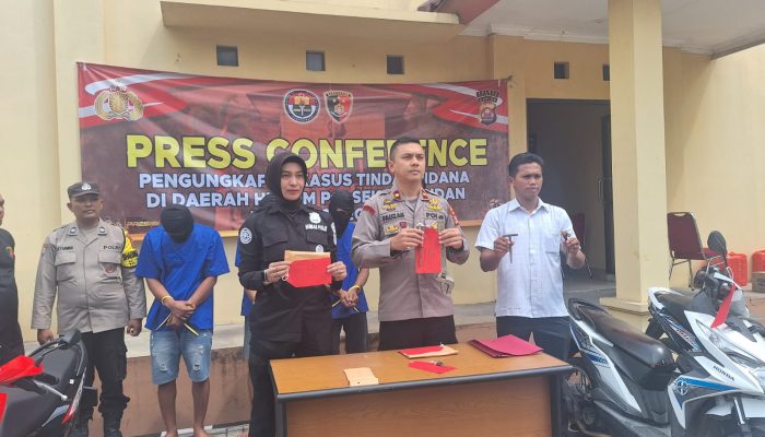 Komplotan Maling di wilayah Ciwandan Kota Cilegon Diringkus Polisi, Satu Diantaranya Ada Security Pabrik Baja