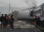 Jalur Kereta Api Haurpugur-Cicalengka Ditutup Total Imbas Insiden Adu Banteng Antar Kereta