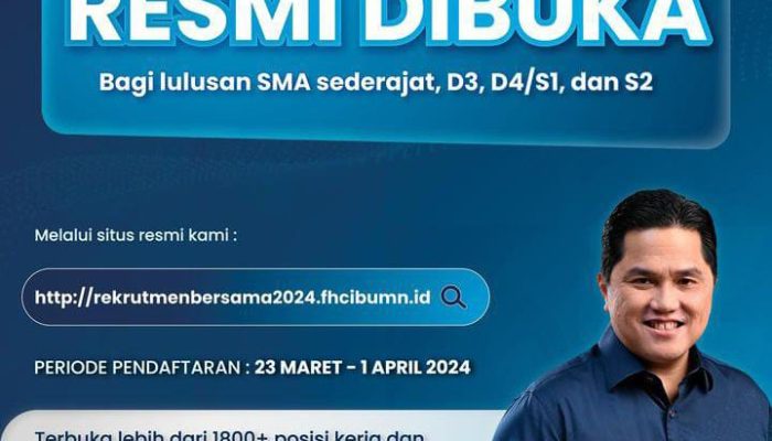 Rekrutmen Bersama BUMN 2024 Dibuka Hari Ini, Ini Link Daftarnya