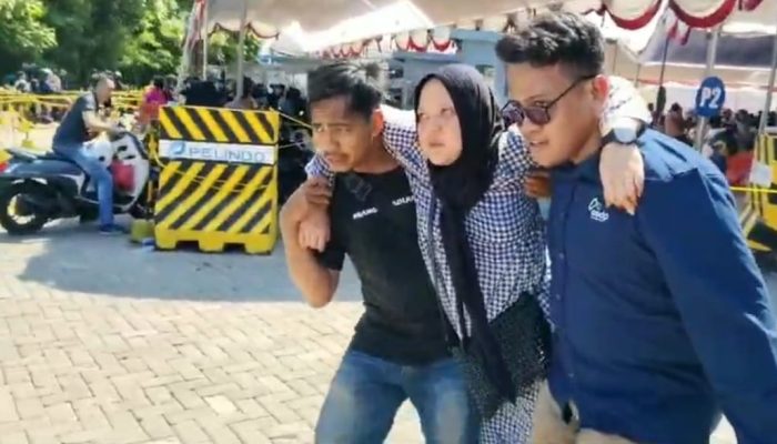 Pemudik Motor di Pelabuhan Pelindo Ciwandan Banyak yang Tumbang