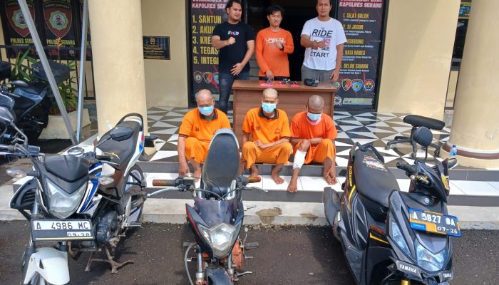 Polres Serang Ringkus Dua Pelaku Curanmor dan Satu Penadah
