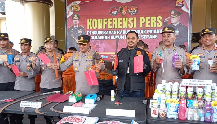 Polres Serang Ringkus 16 Pelaku Curanmor, Curat dan Curas di Kabupaten Serang
