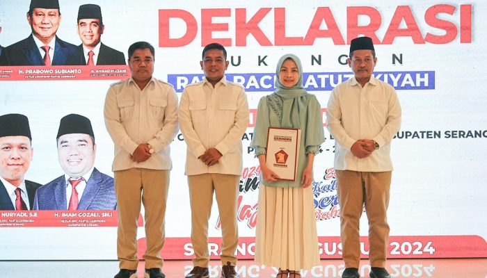 Gerindra Banten Resmi Deklarasikan Ratu Zakiyah-Najib Sebagai Paslon Bupati dan Wakil Bupati Serang