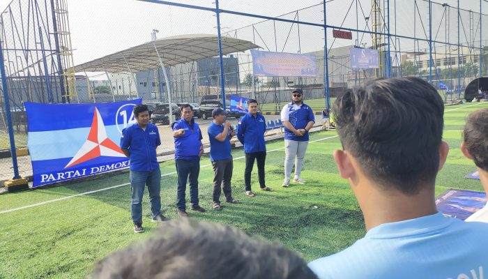 Rangkaian HUT ke 24, Fraksi Demokrat DPRD Cilegon Gelar Pertandingan Mini Soccer