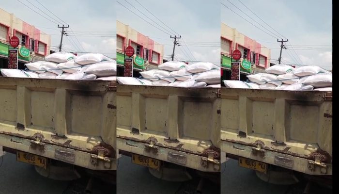 Siang Bolong, Bajing Loncat di Cilegon Gondol Karungan Beras dari Truk