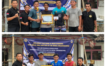 Karang Taruna Desa Cirangkong Gelar Turnamen Volly Ball, Warga Antusias